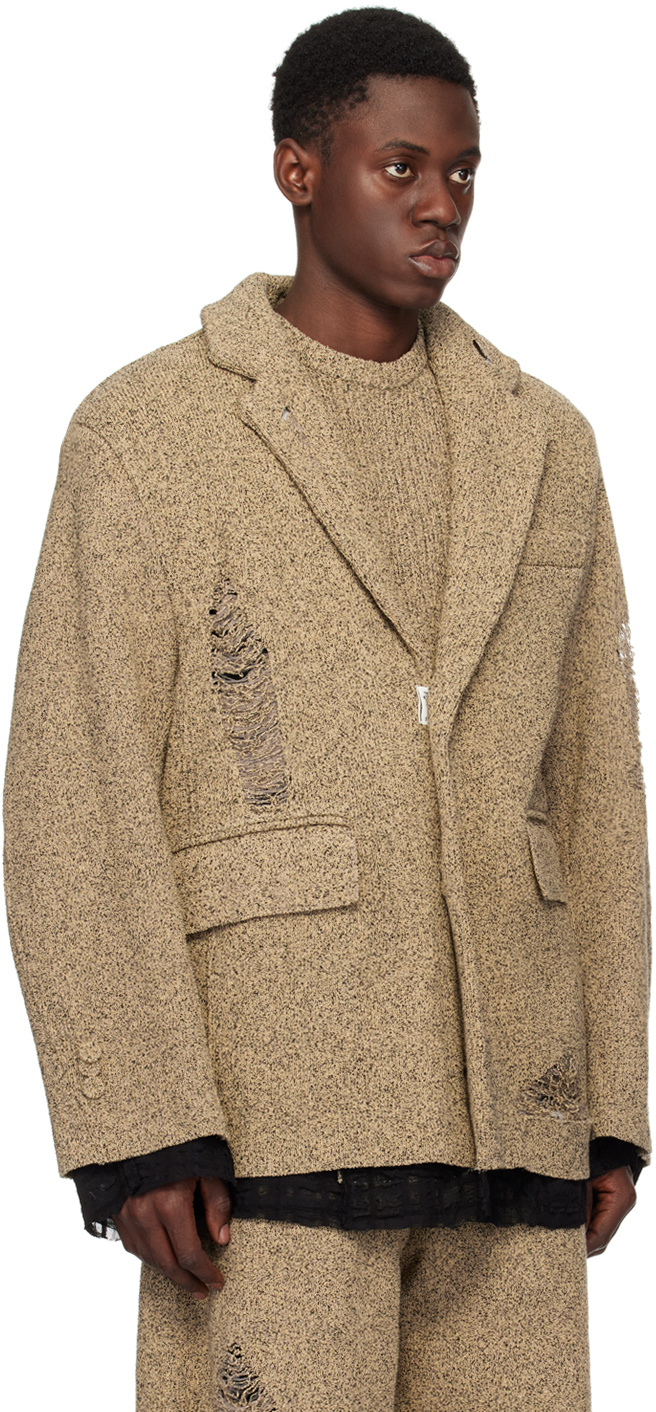 Ader Error Varto Lapel Blazer In Brown
