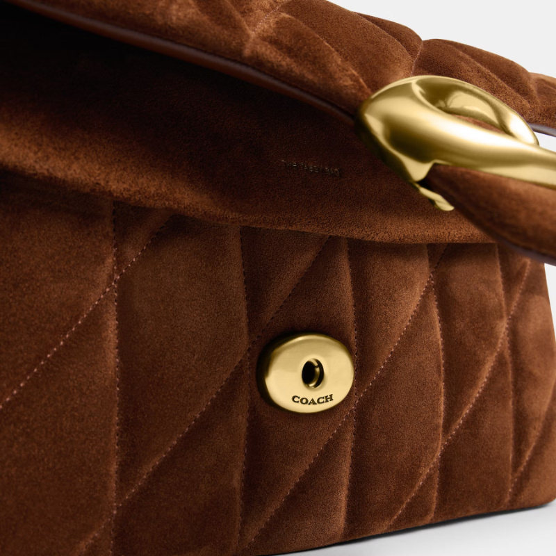 Coach Tabby 26 Quilted Shoulder Bag In Brown