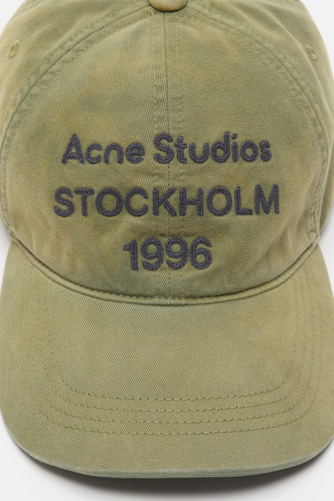 Acne Studios Logo Baseball Cap In Green