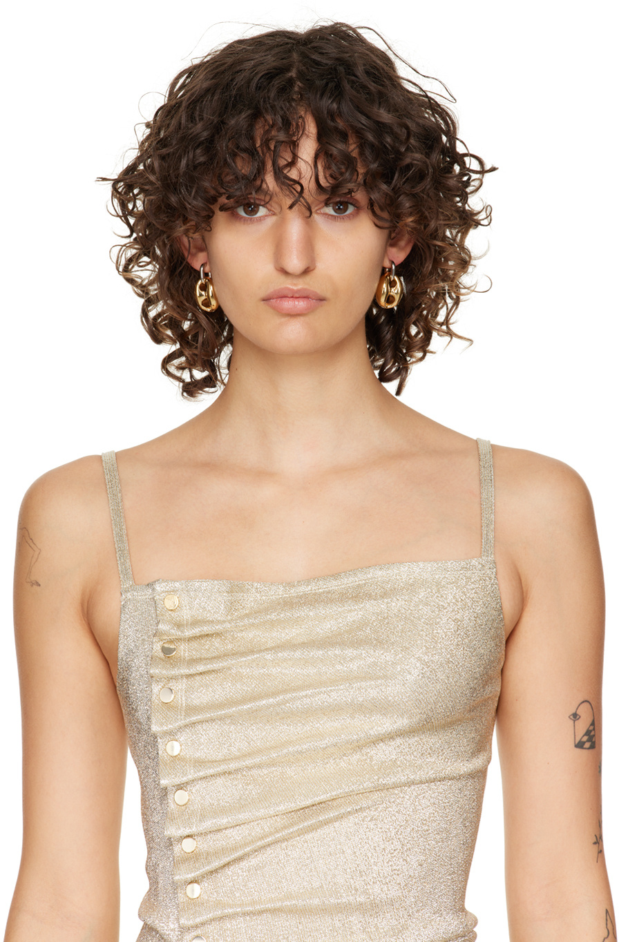 Rabanne Eight Chunky Earrings In Yellow