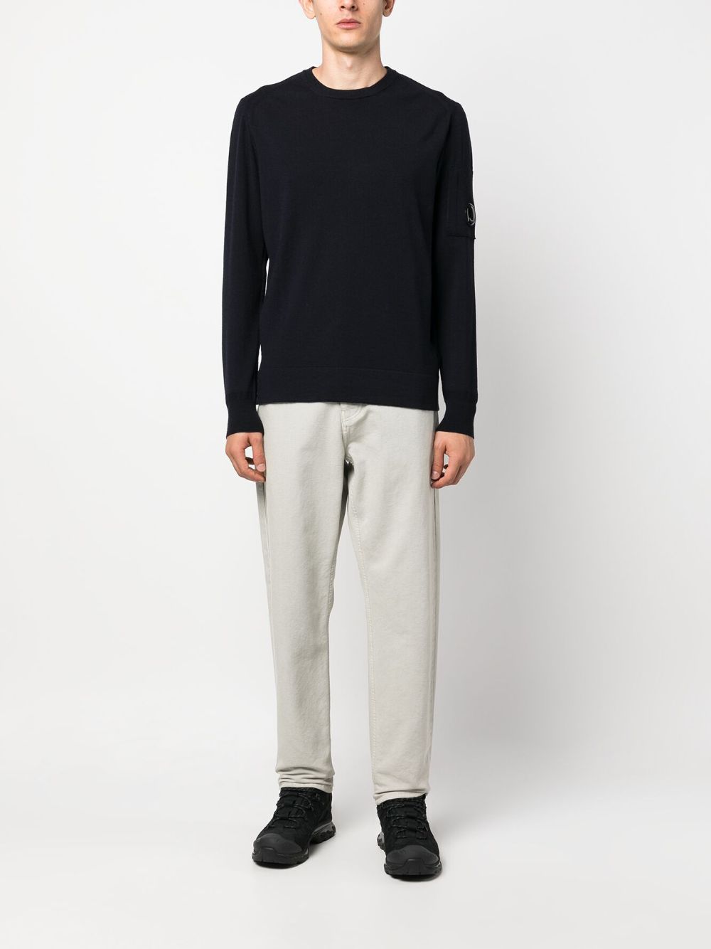 C.p. Company Cotton Crewneck Sweatshirt In Black