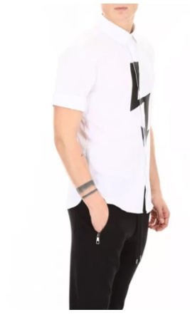 Neil Barrett Logo Shirt In White