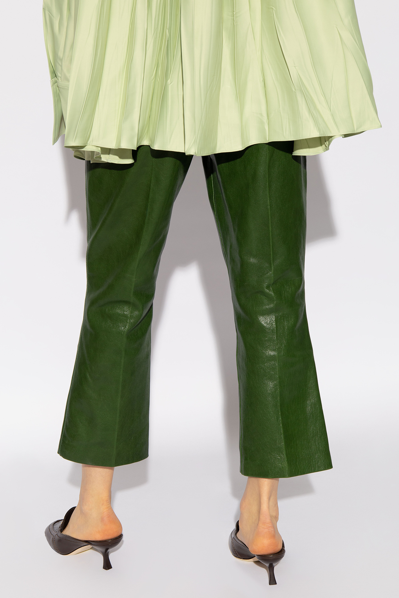 Ferragamo Logo Casual Pants In Green