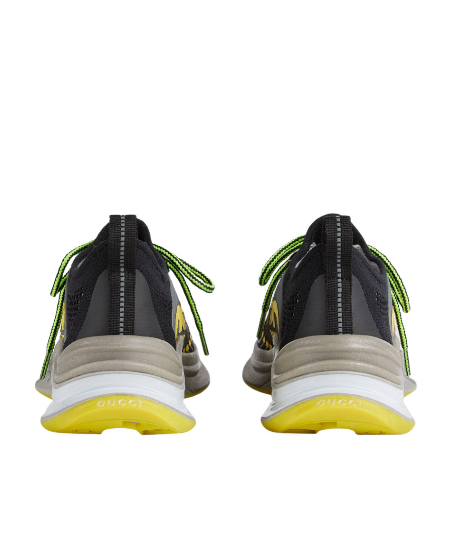 Gucci Interlocking-g Lace-up Sneakers In Black