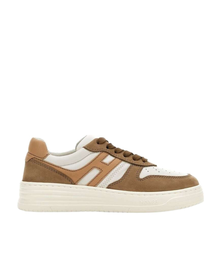 Hogan Logo-embellished Leather Sneakers In White