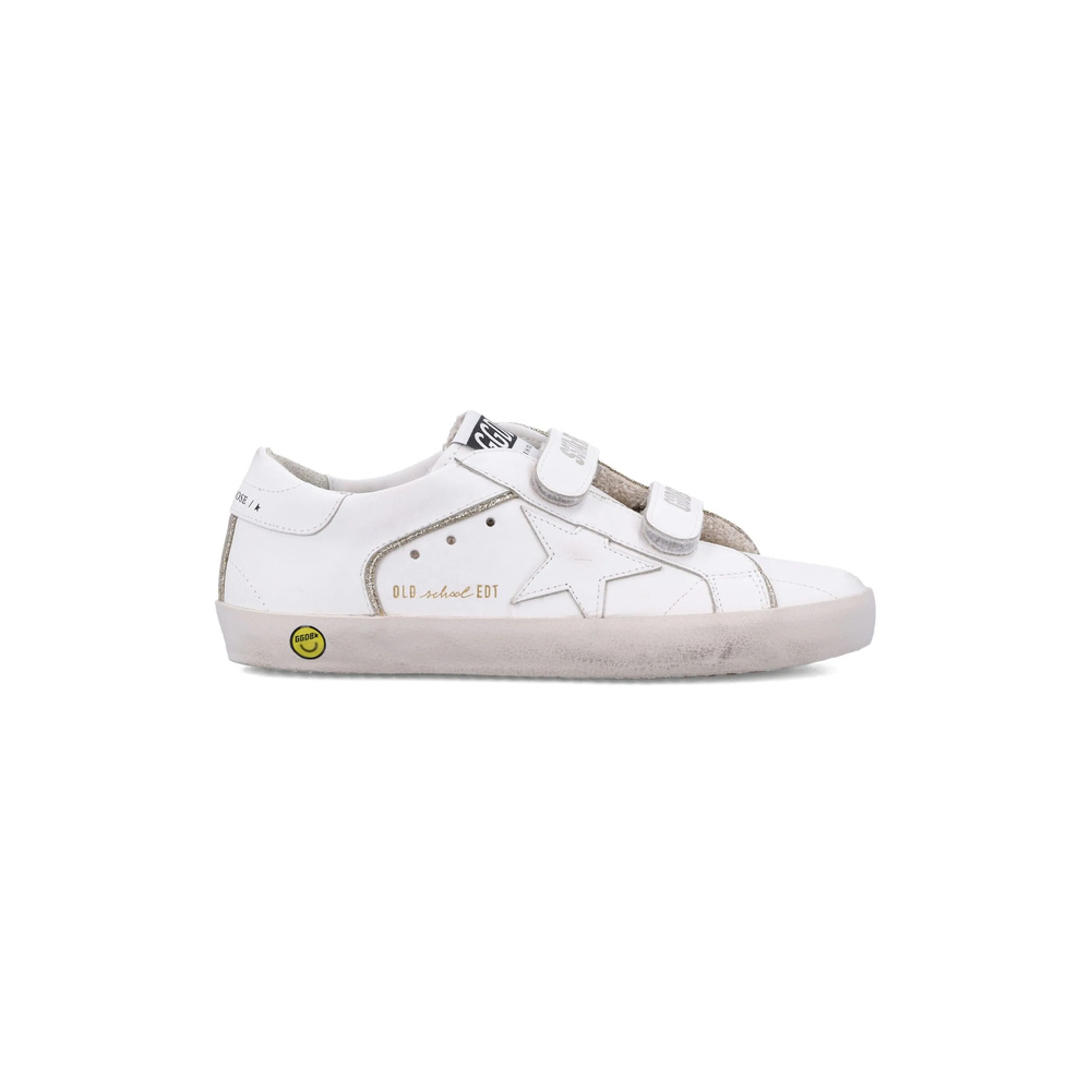 Golden Goose Girls White Kids Old Skool Distressed Leather Low-top Trainers 6 Months-5 Years In White