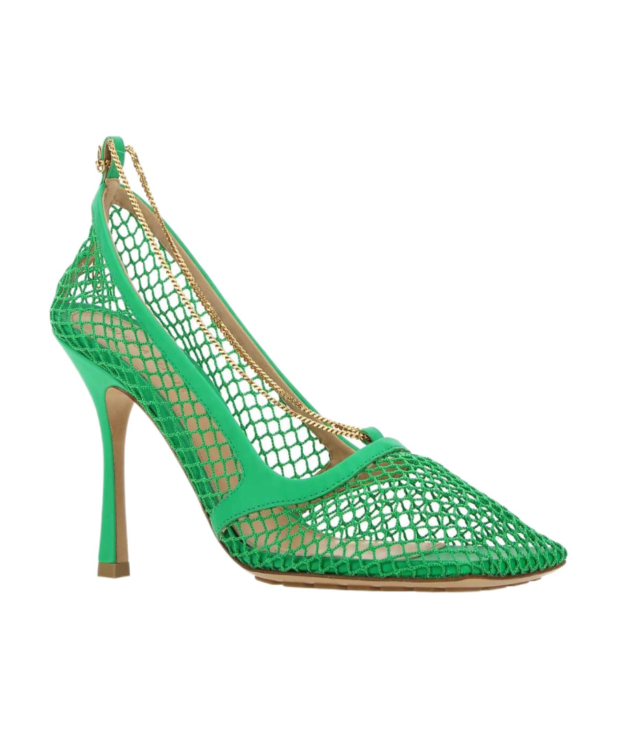 Bottega Veneta Stretch Leather-trimmed Pumps In Green
