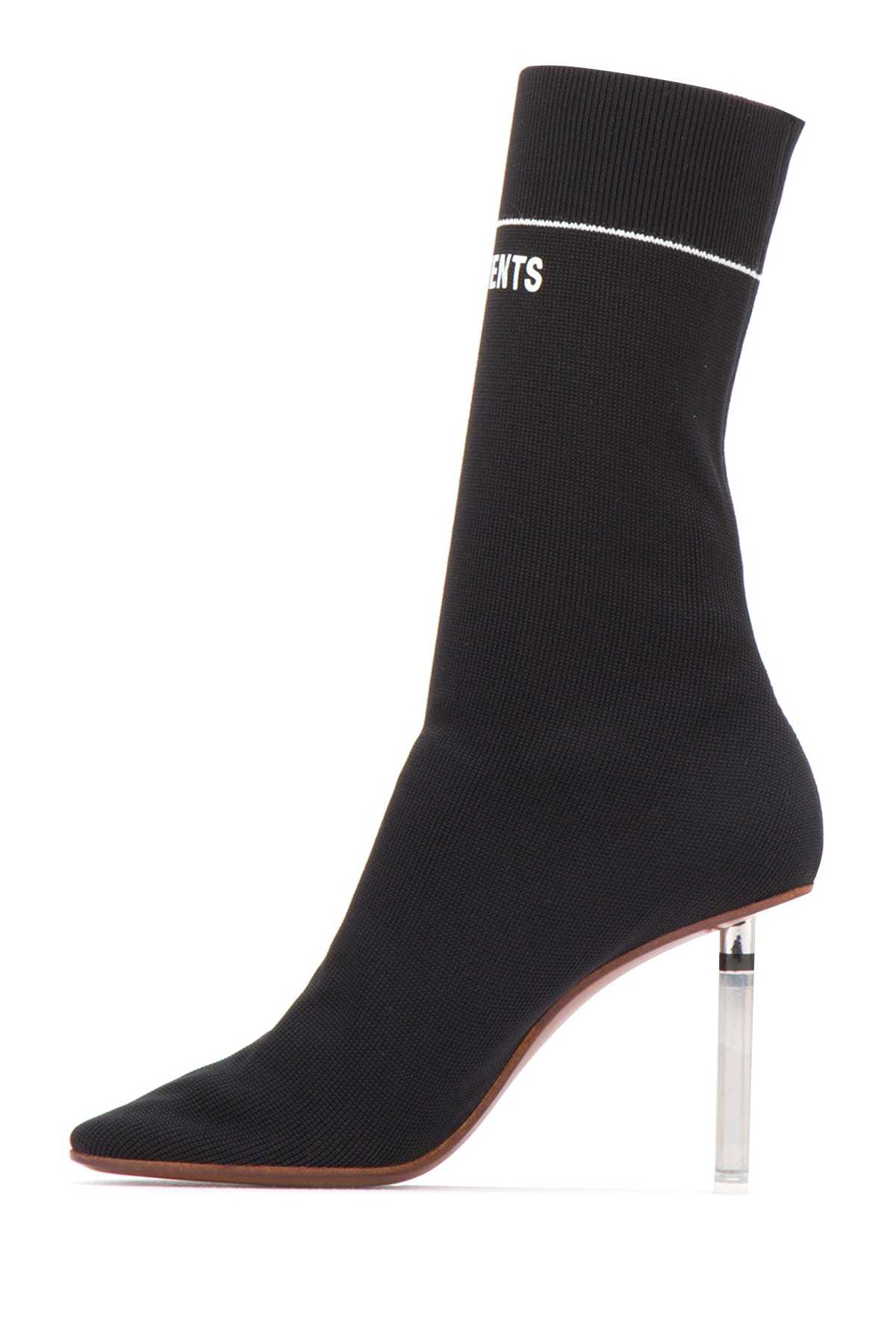 Vetements Knitted Hosiery Boots In Black