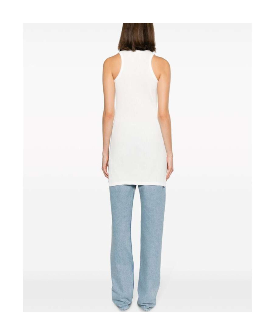 Shop Attico The Ribbed Tank Top In White
