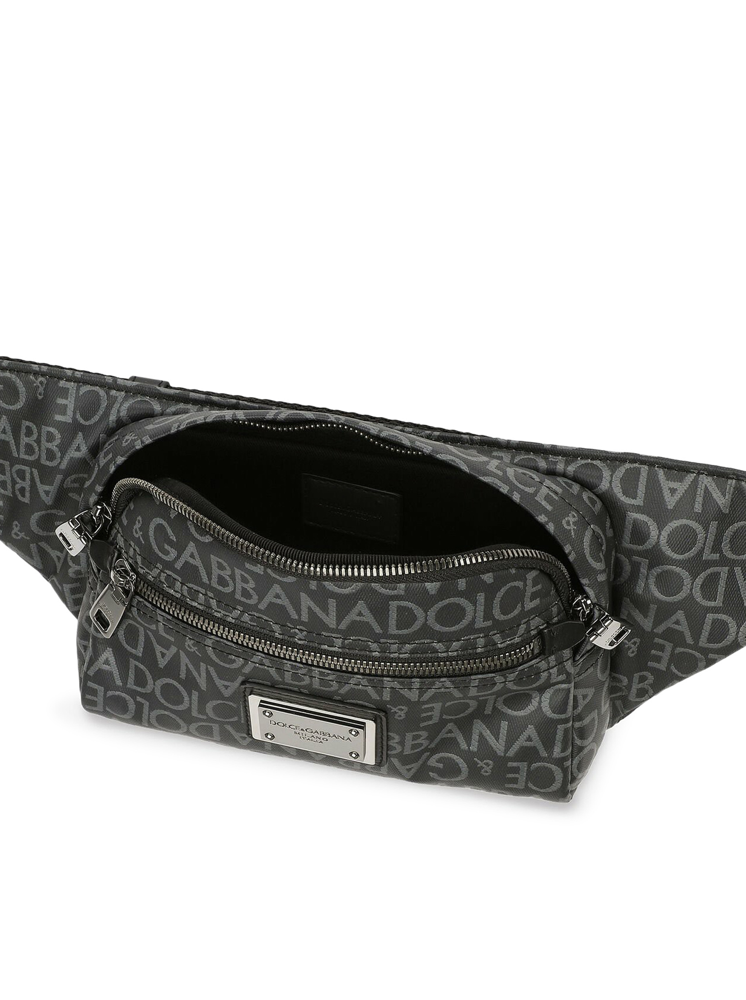 Dolce & Gabbana Logo-print Belt Bag In Black