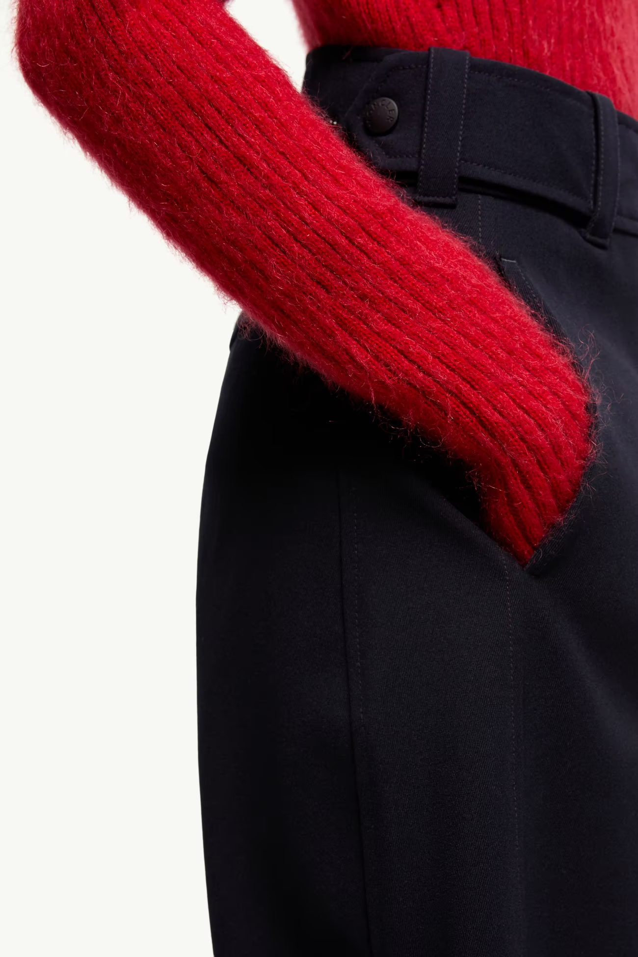 Moncler Technical Twill Pants In Blue