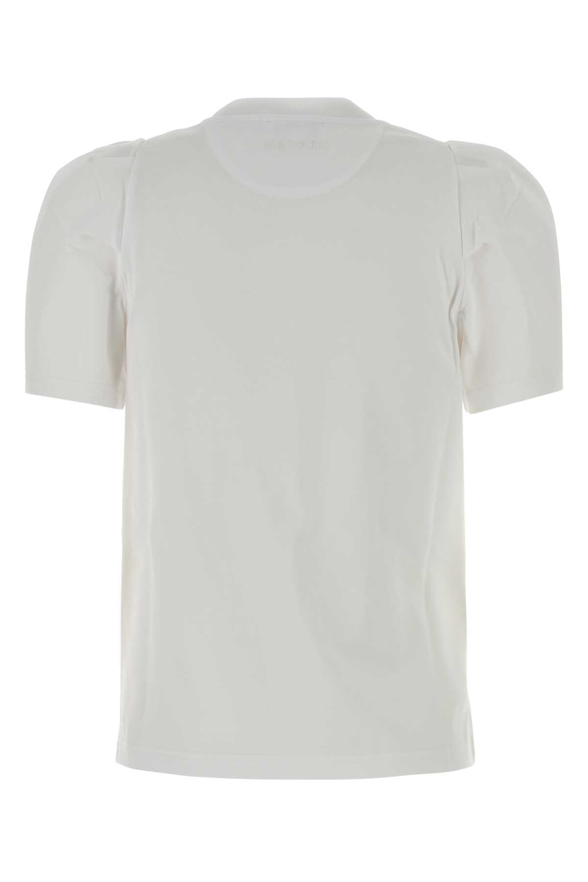 Alexander Mcqueen Cotton T-shirt With Crew Neck And Puff Sleeves In White