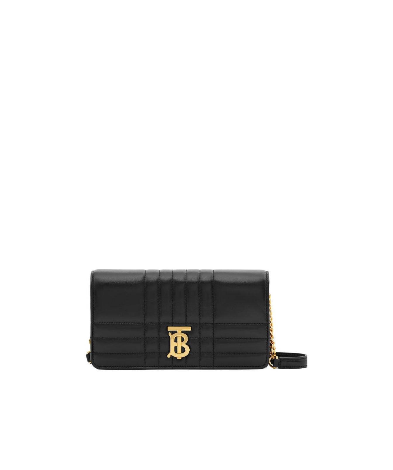 Burberry Lola Quilted Leather Wallet-on-strap In Black