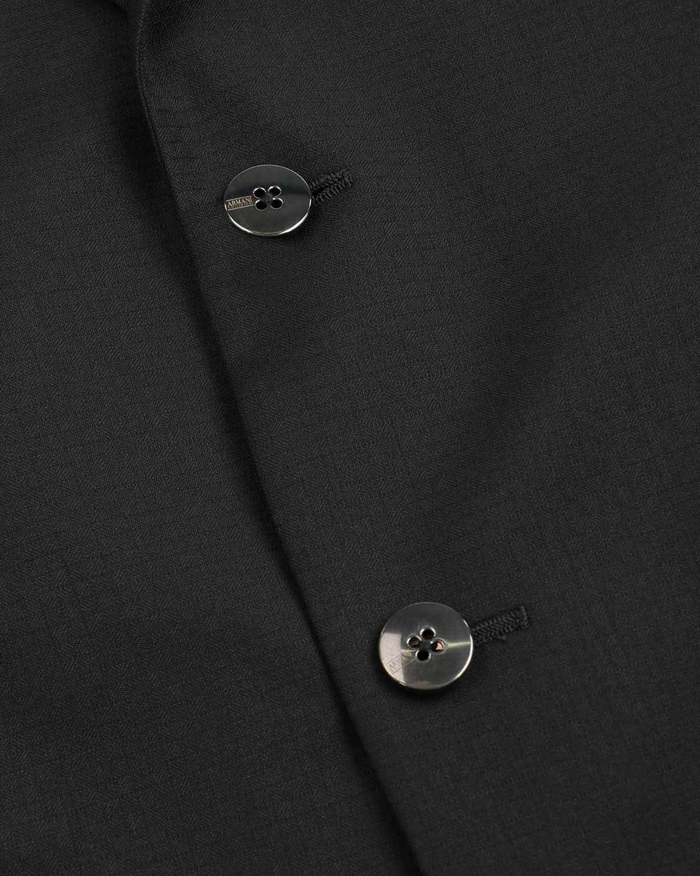 Armani Collezioni Logo Suit Jacket In Black