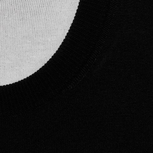 Gucci Wool T-shirt Mini Dress In Black
