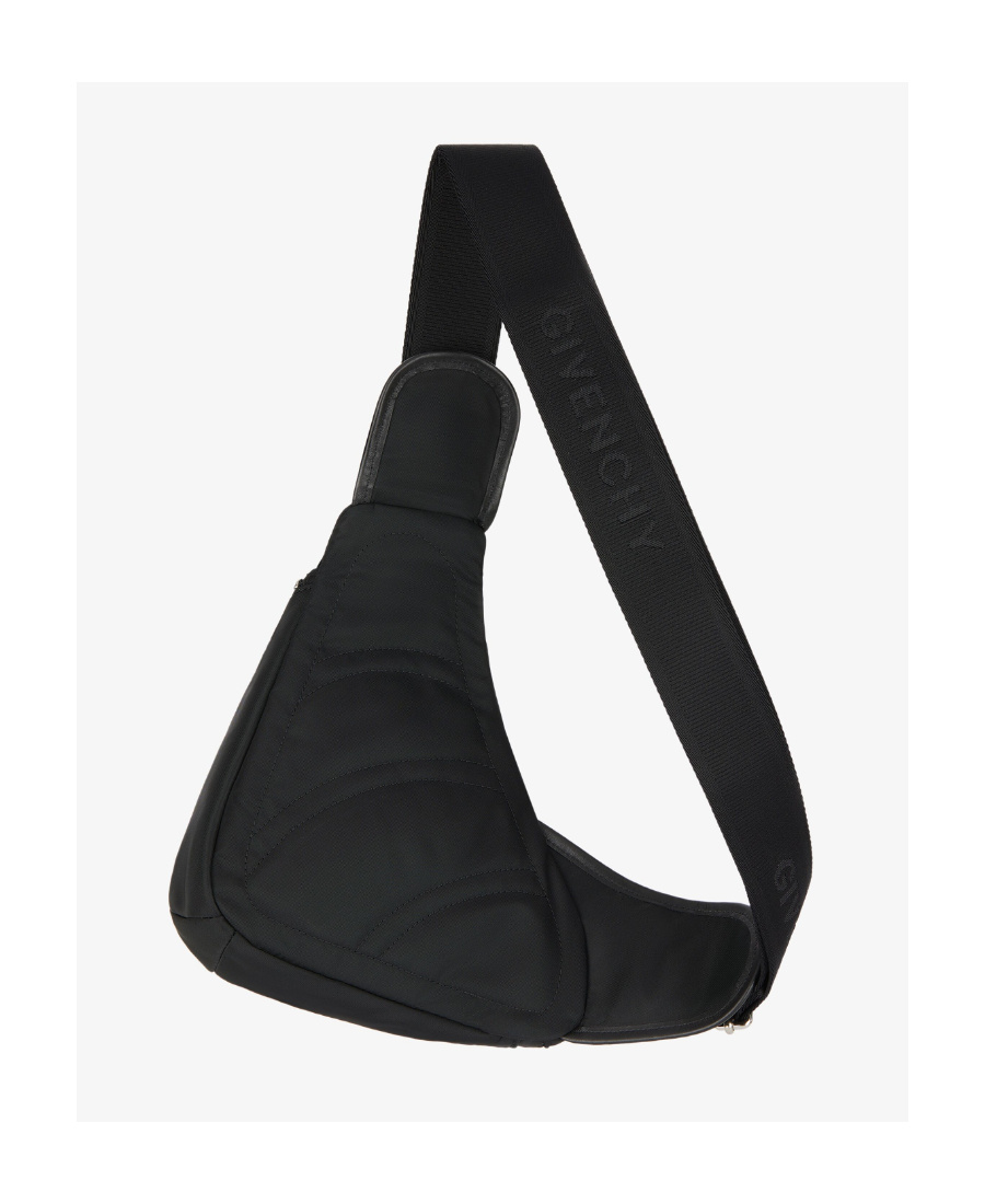 Givenchy Small Logo-print Triangle Bag In Black