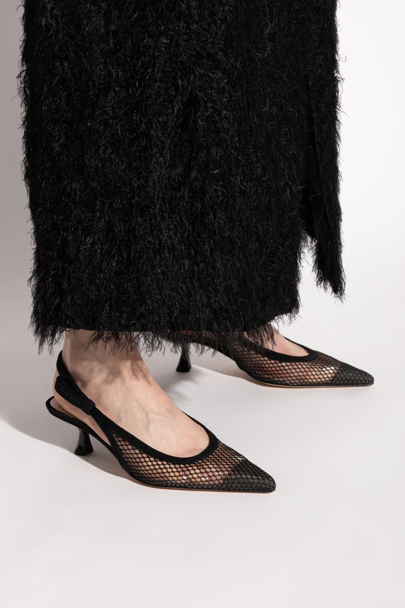 Kate Spade Pointed High-heeled Sandals In Black