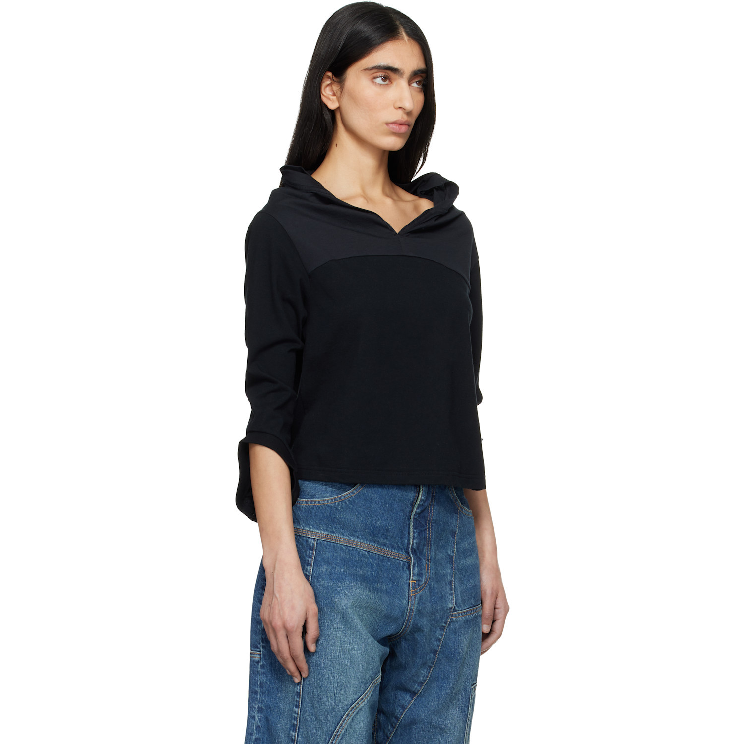 Undercover V-neck Panelled T-shirt In Transparent