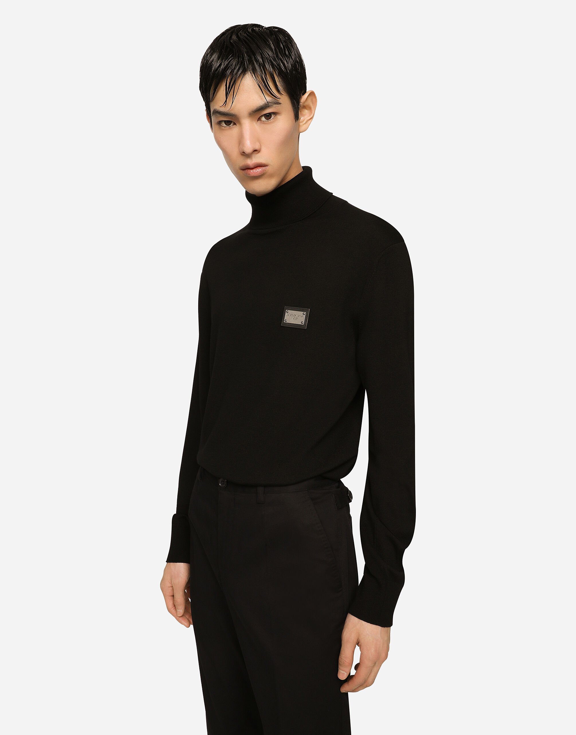 Dolce & Gabbana Turtleneck Sweater In Black