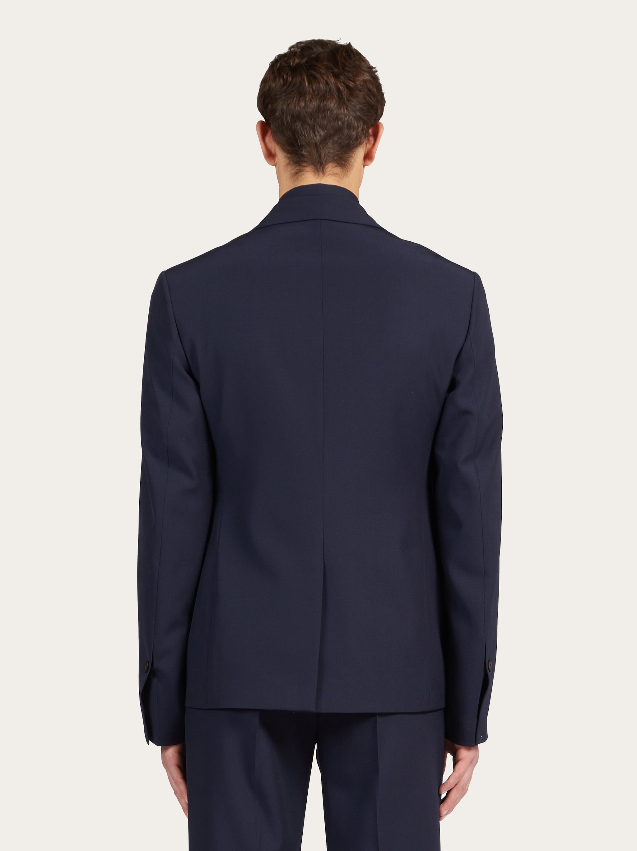 Ferragamo Single-breasted Wide-lapel Blazer In Black