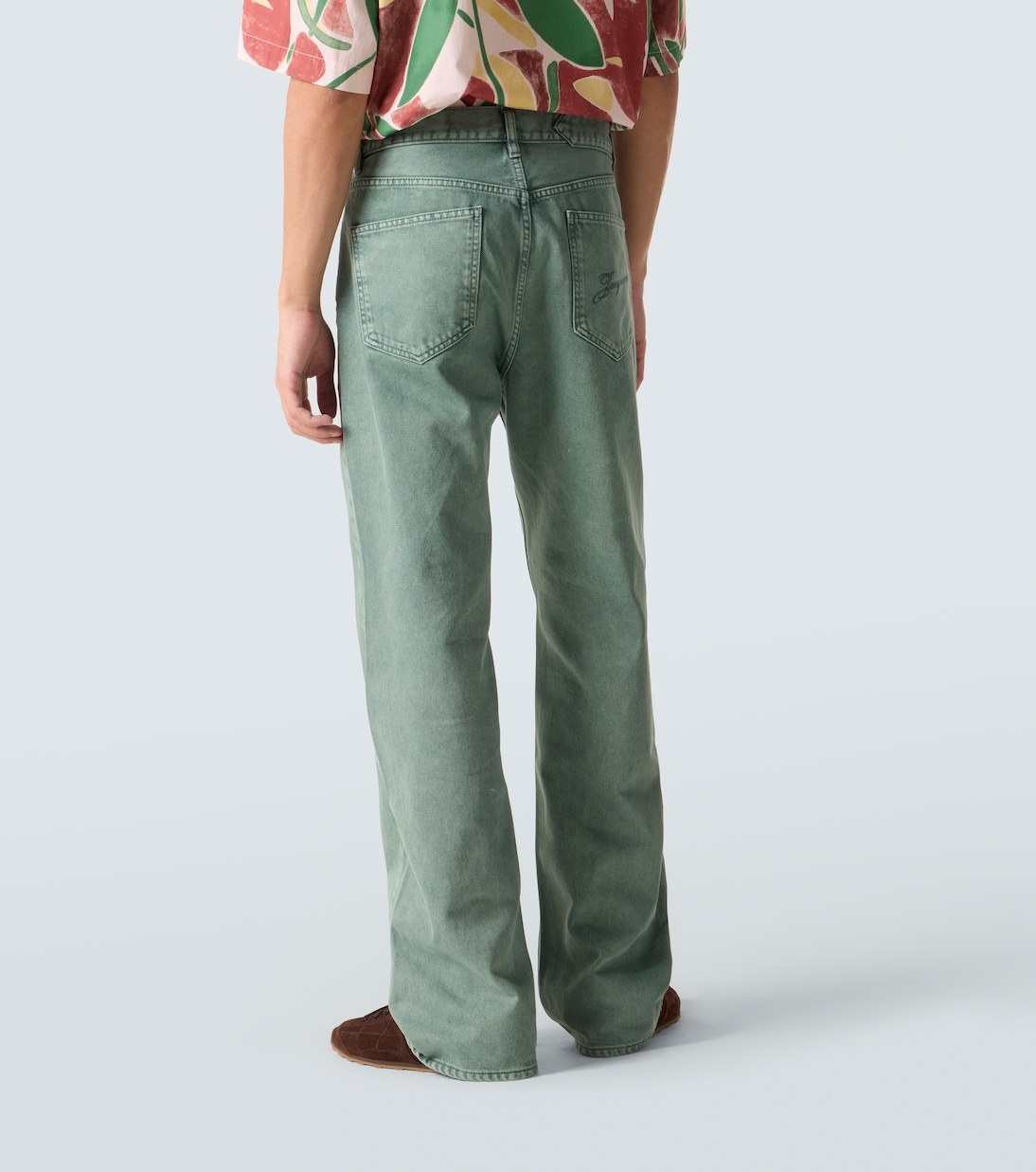 Jacquemus Straight Jeans In Green