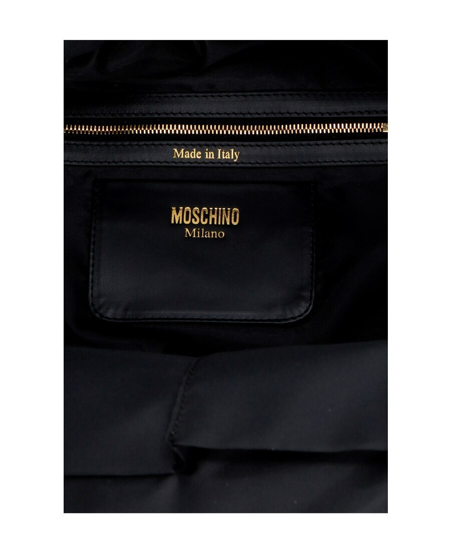 Moschino Quilted Small Backpack In Blue