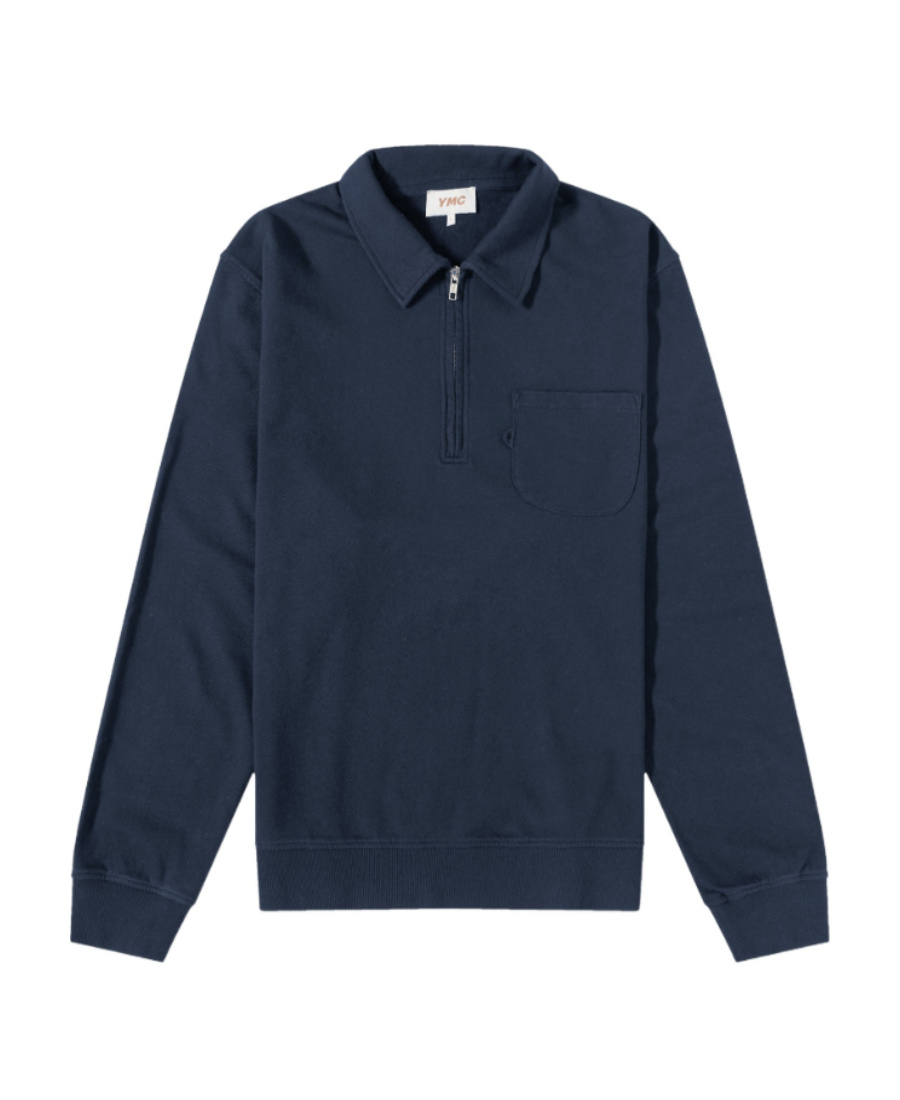 Ymc You Must Create Zip Sweater In Blue