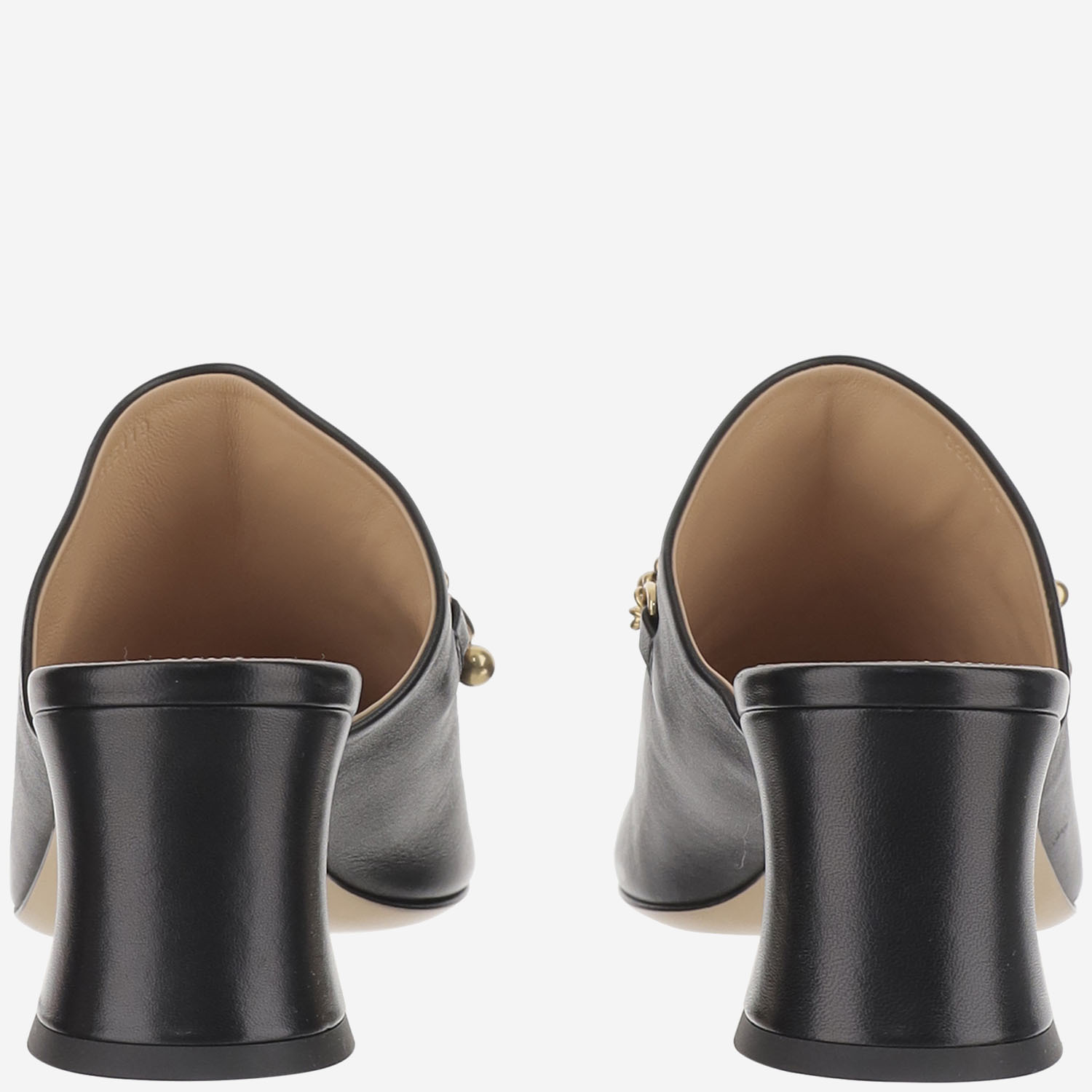 Chloé Charms High-heeled Mules In Black
