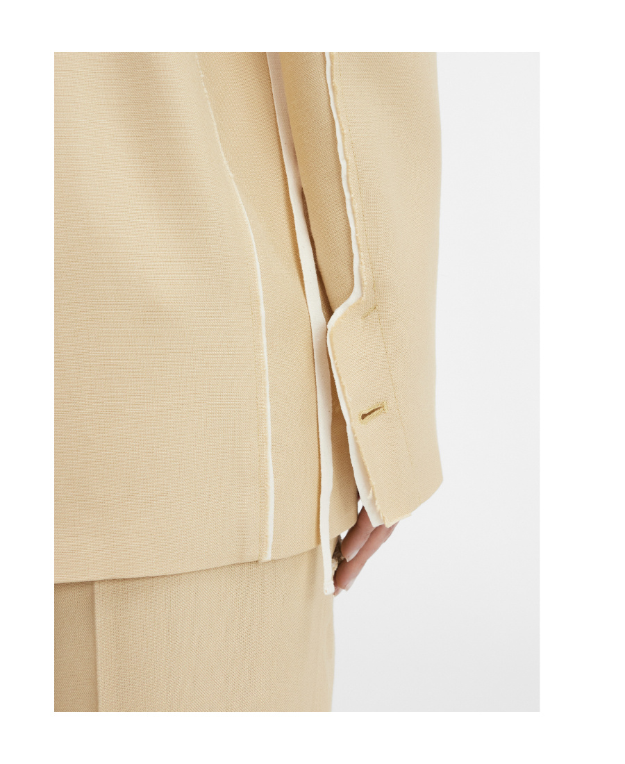 Jacquemus La Veste Caraco Inside-out Blazer In Nude