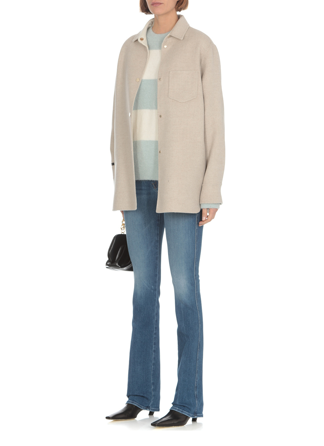 Apc Alice Horizontal-stripe Knitted Jumper In White