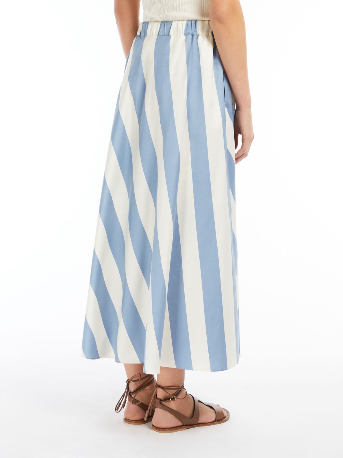 Weekend Max Mara Elastic Waist Skirt In Blue
