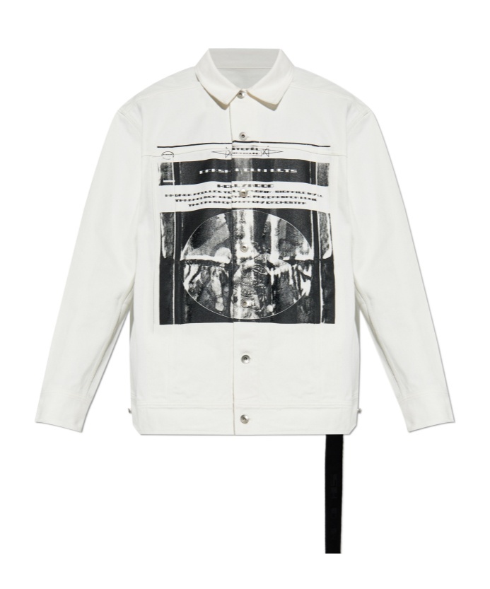 Rick Owens Drkshdw Blanco Chaqueta Vaquera In White