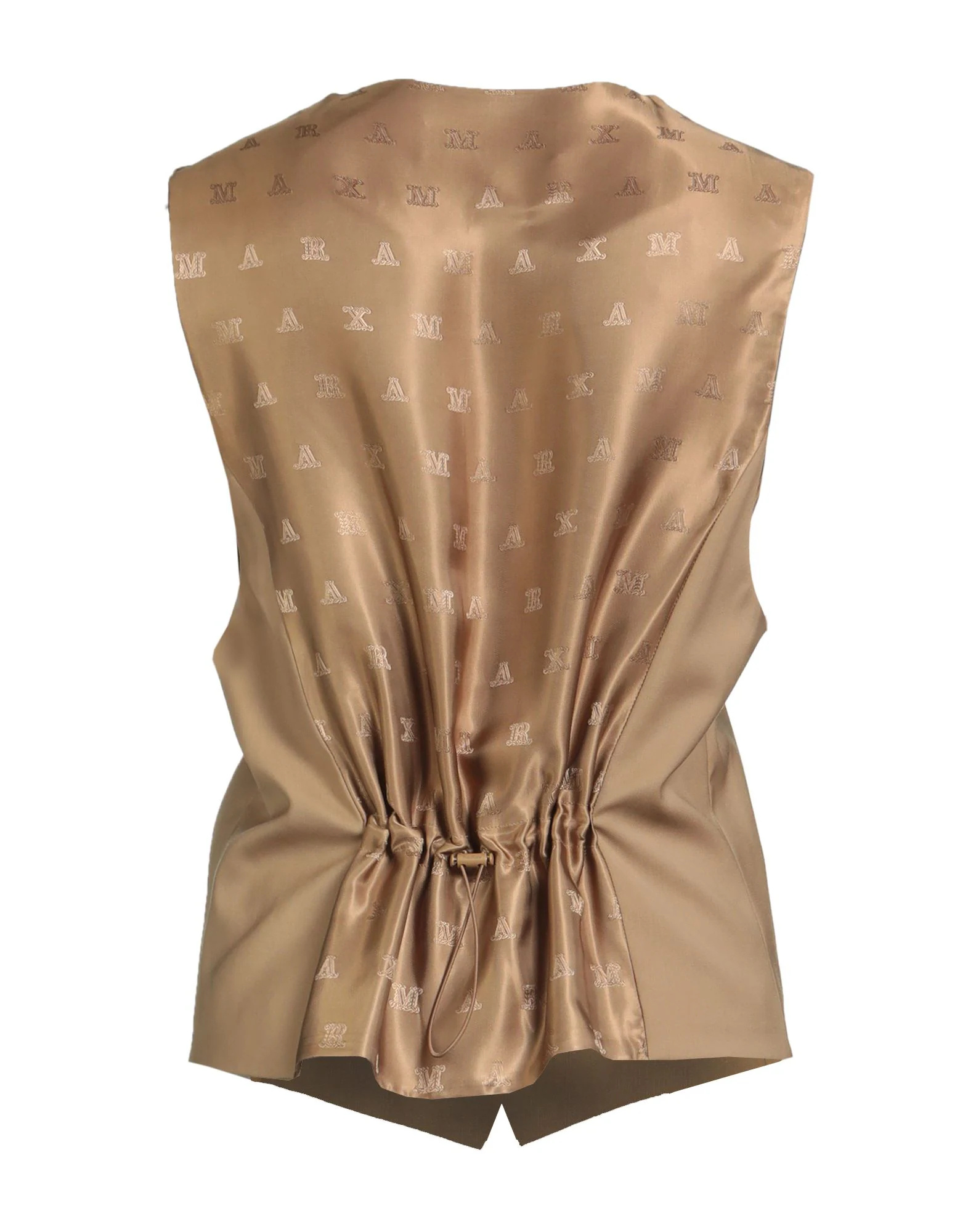 Max Mara Solid Color Waistcoats In Camel