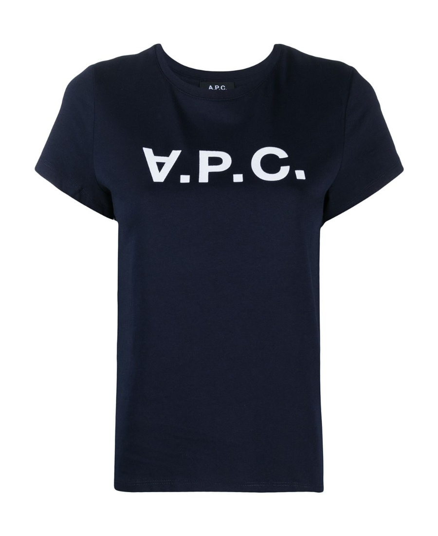 Shop Apc Logo-print Cotton T-shirt In Black
