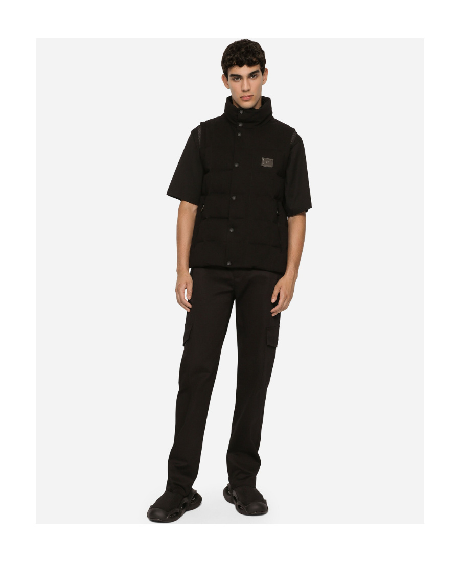Dolce & Gabbana Logo-tag Padded Vest In Black