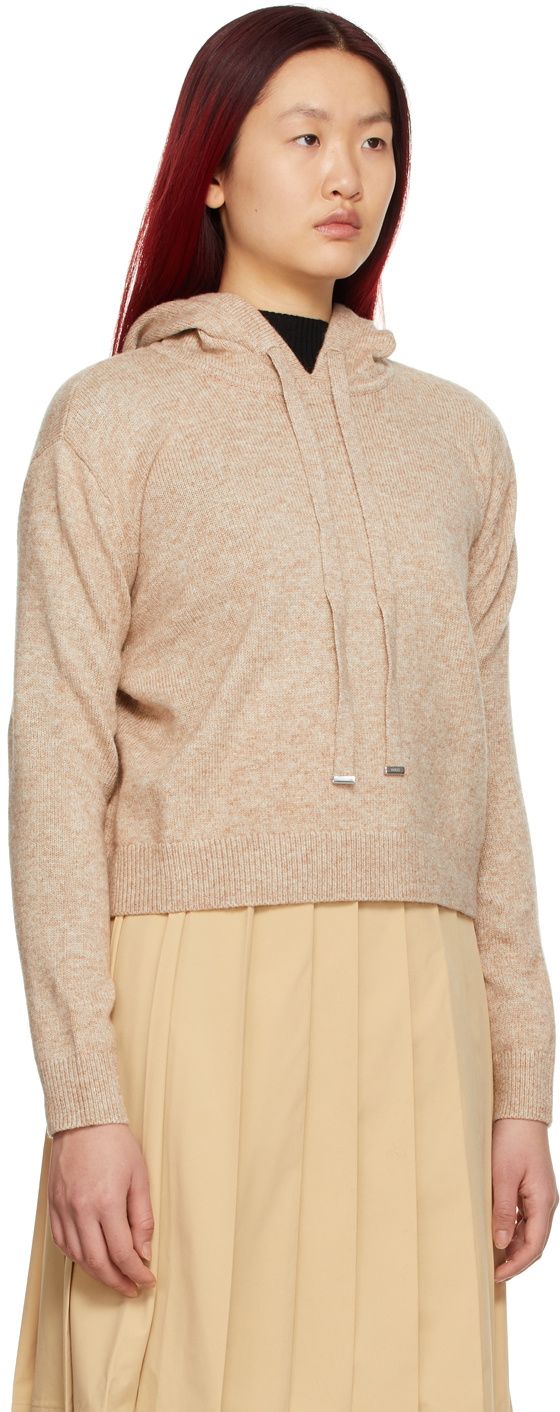 Hugo Boss Samanthat Hooded Hoodie In Nude