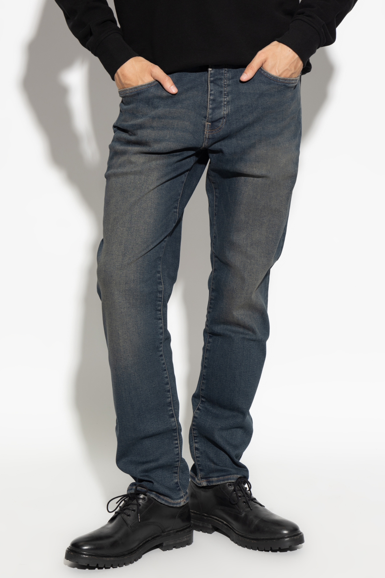 Allsaints Sid Skinny Jeans In Black
