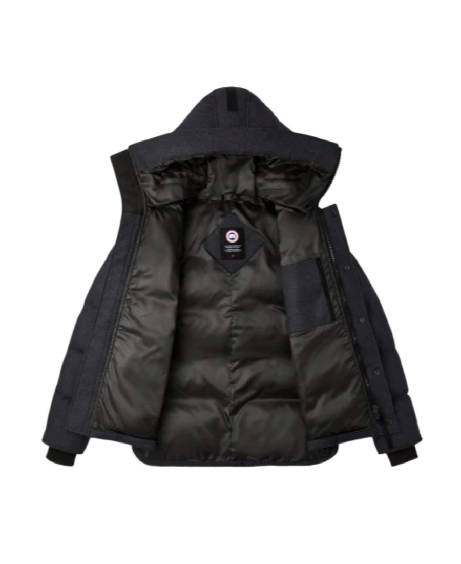 Canada Goose Padded Down Hooded Jacket In Black