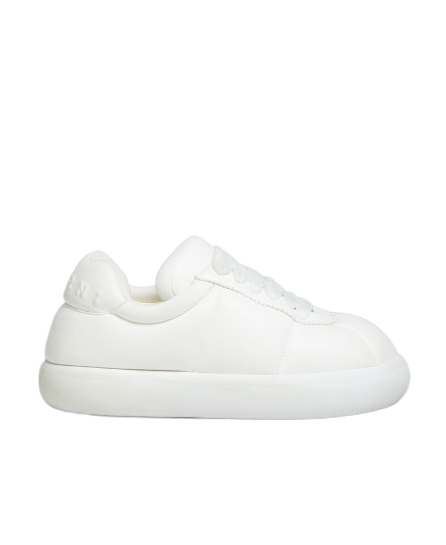 Marni Padded Lace-up Sneakers In White
