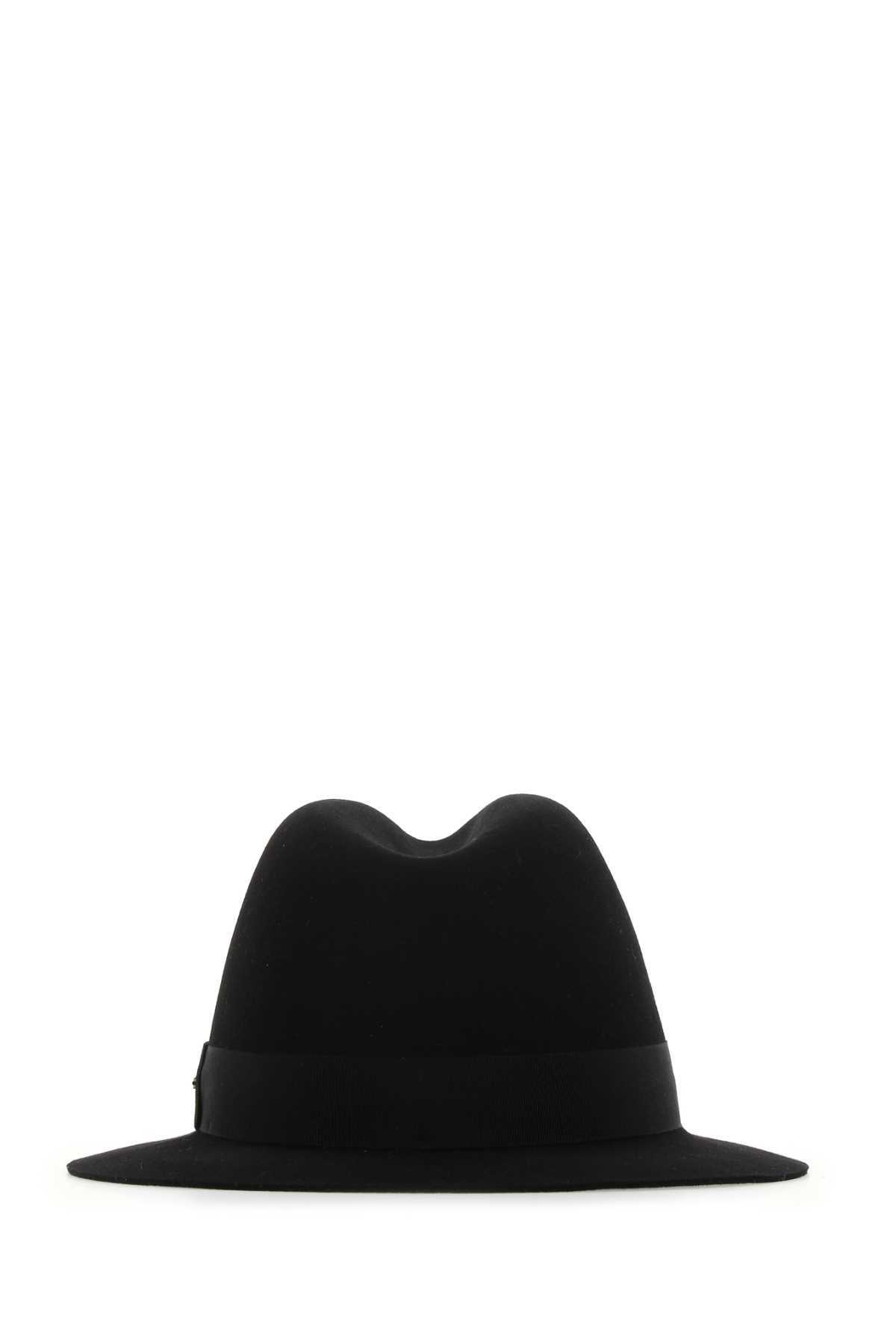 Saint Laurent Logo Hat In Black