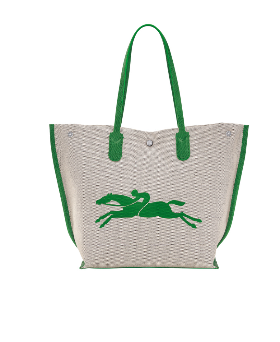 Longchamp `essential Toile` Large Tote Bag In Nude