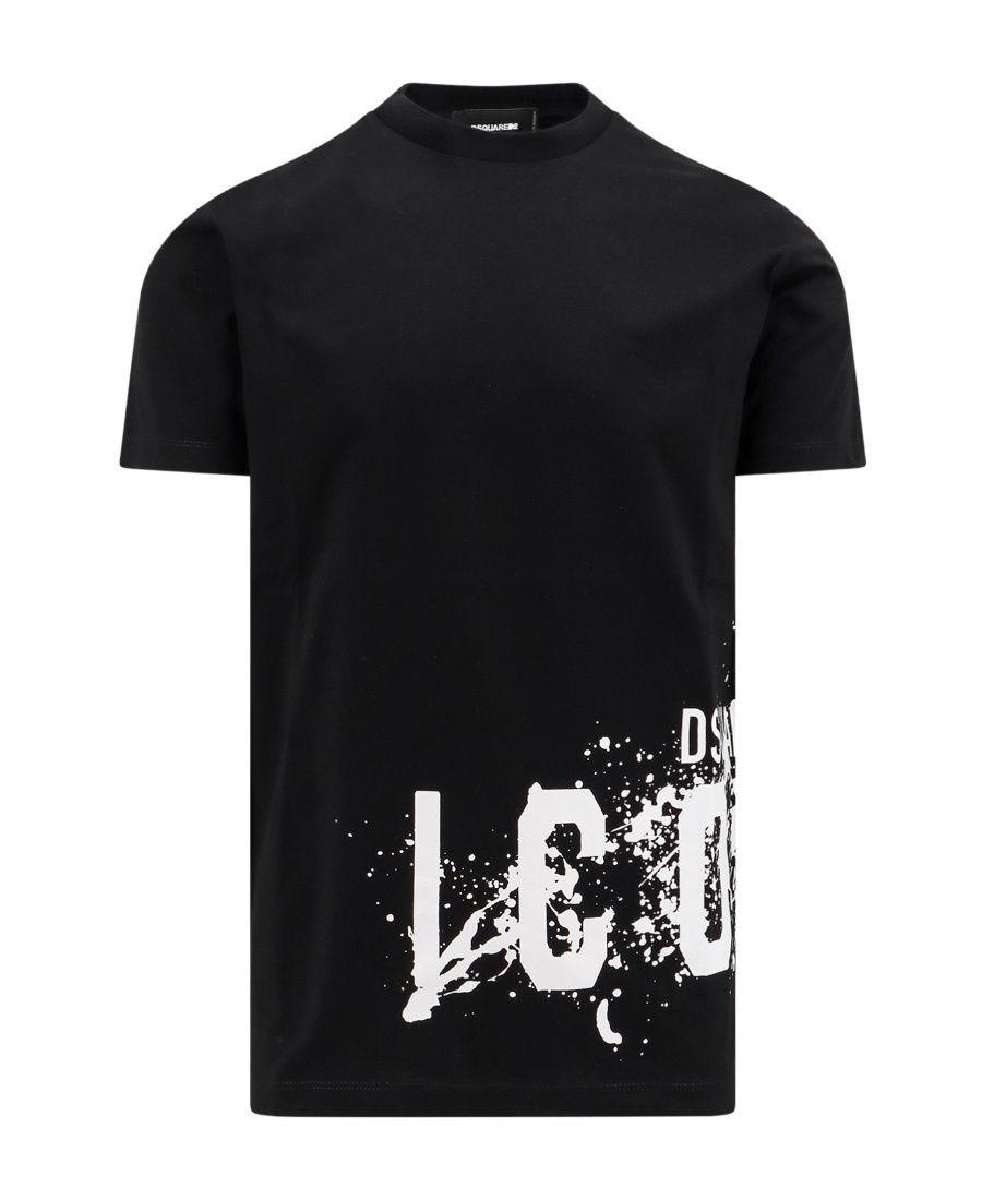 Dsquared2 Icon Man T-shirt Black Size L Cotton In Black