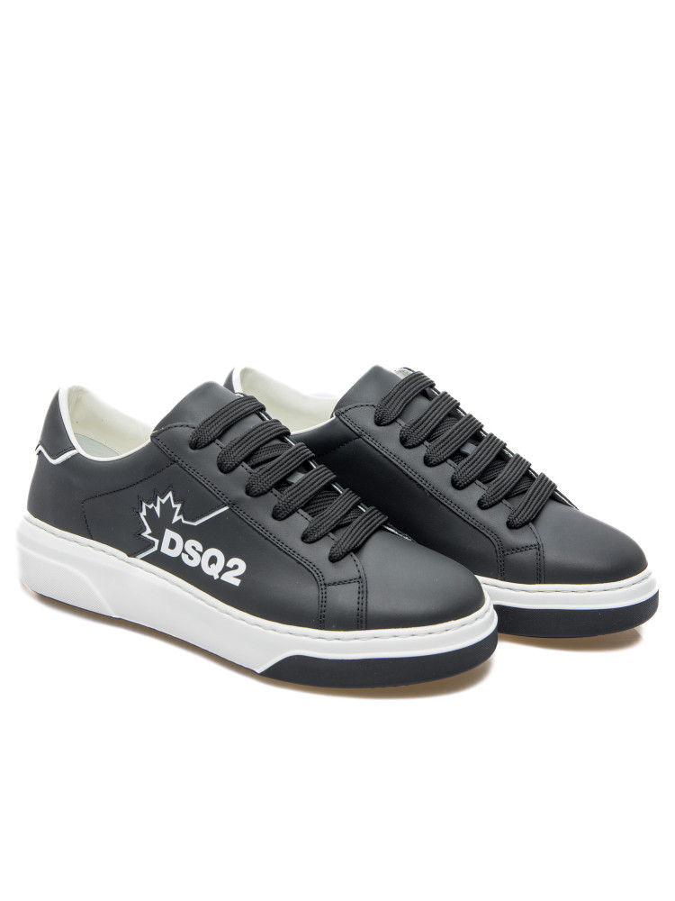 Dsquared2 Man Sneakers Black Size 9 Leather In Black