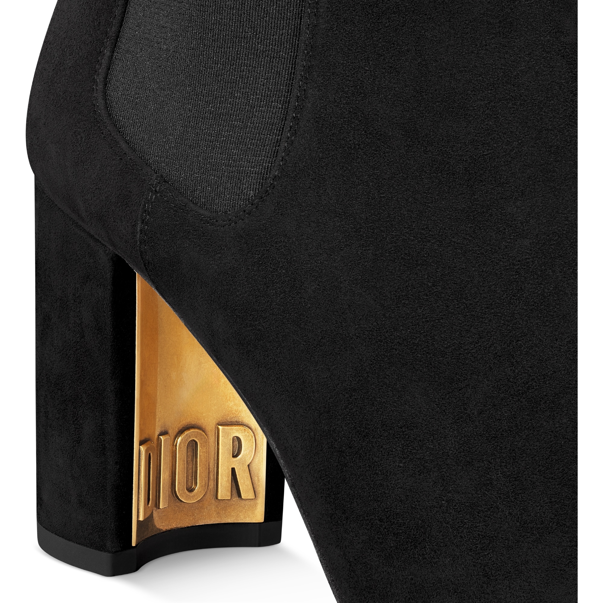 Dior D-art Heeled Ankle Boot In Black