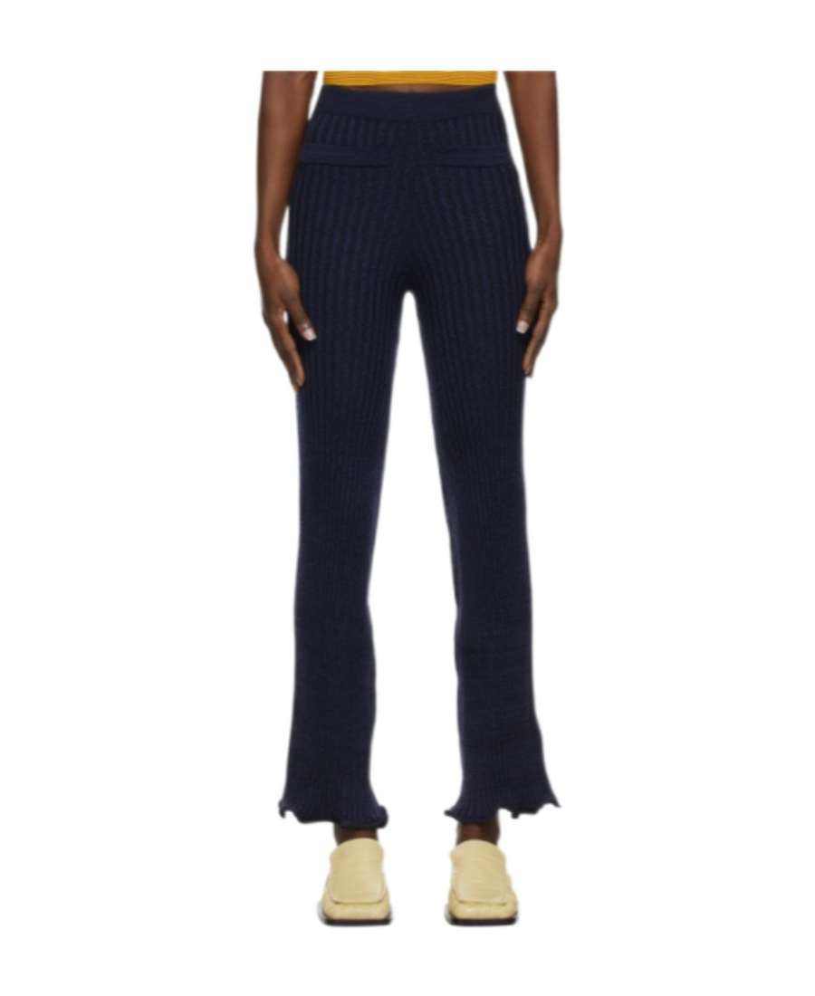Rabanne Knitted Flared Trousers In Black