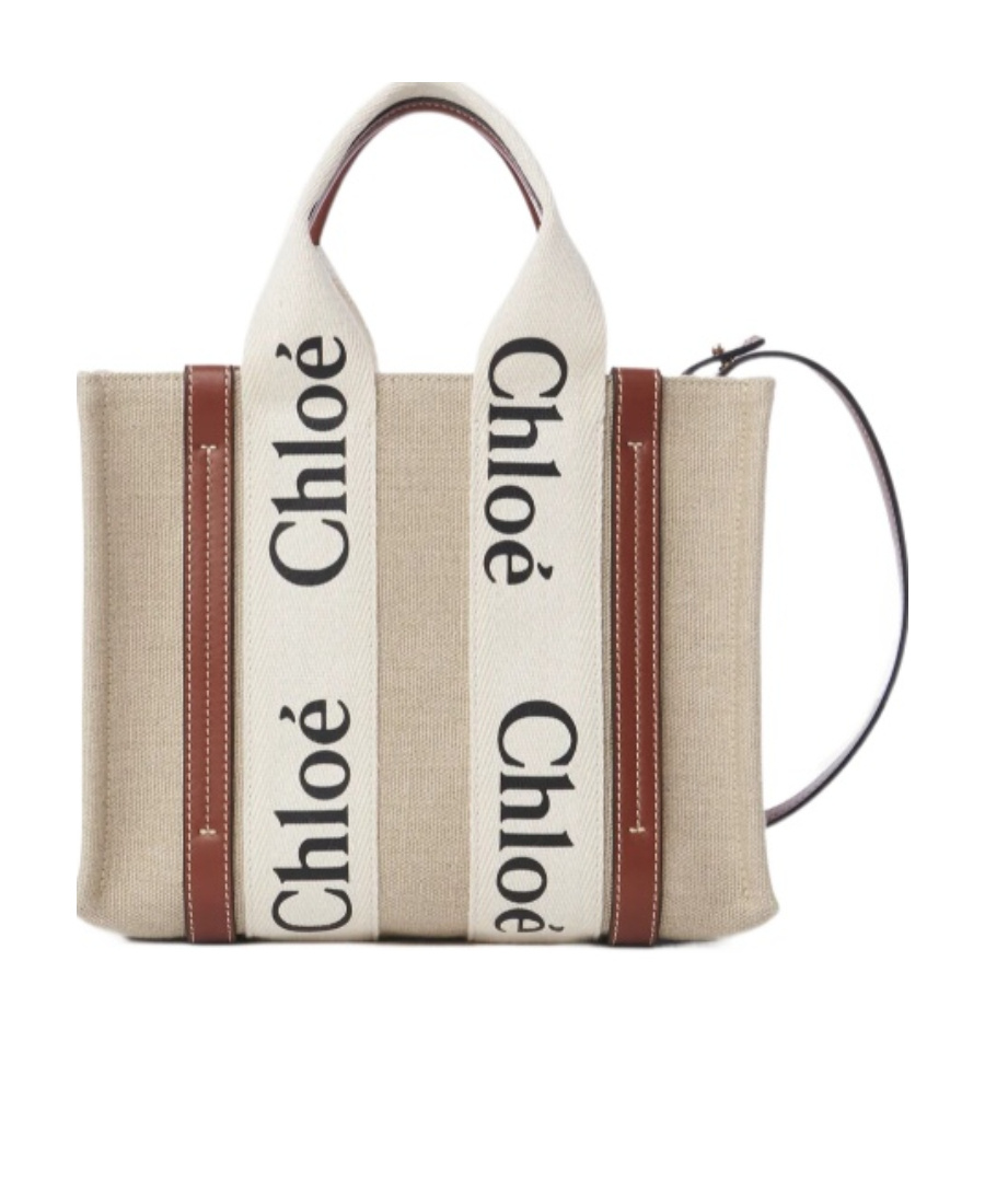 Chloé Logo Shoulder Bag In Nude