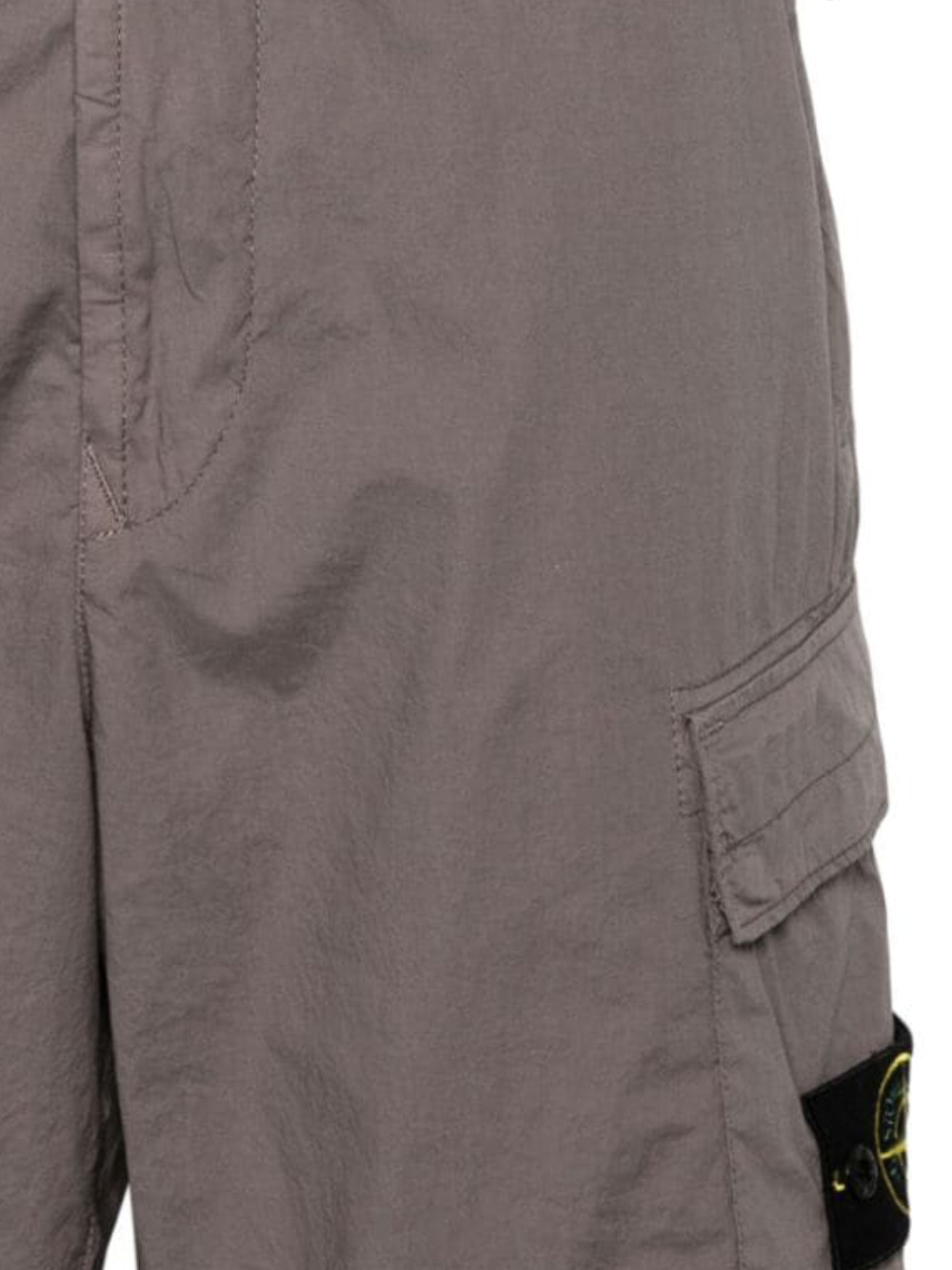 Stone Island Compass-badge Cargo Shorts In Gray
