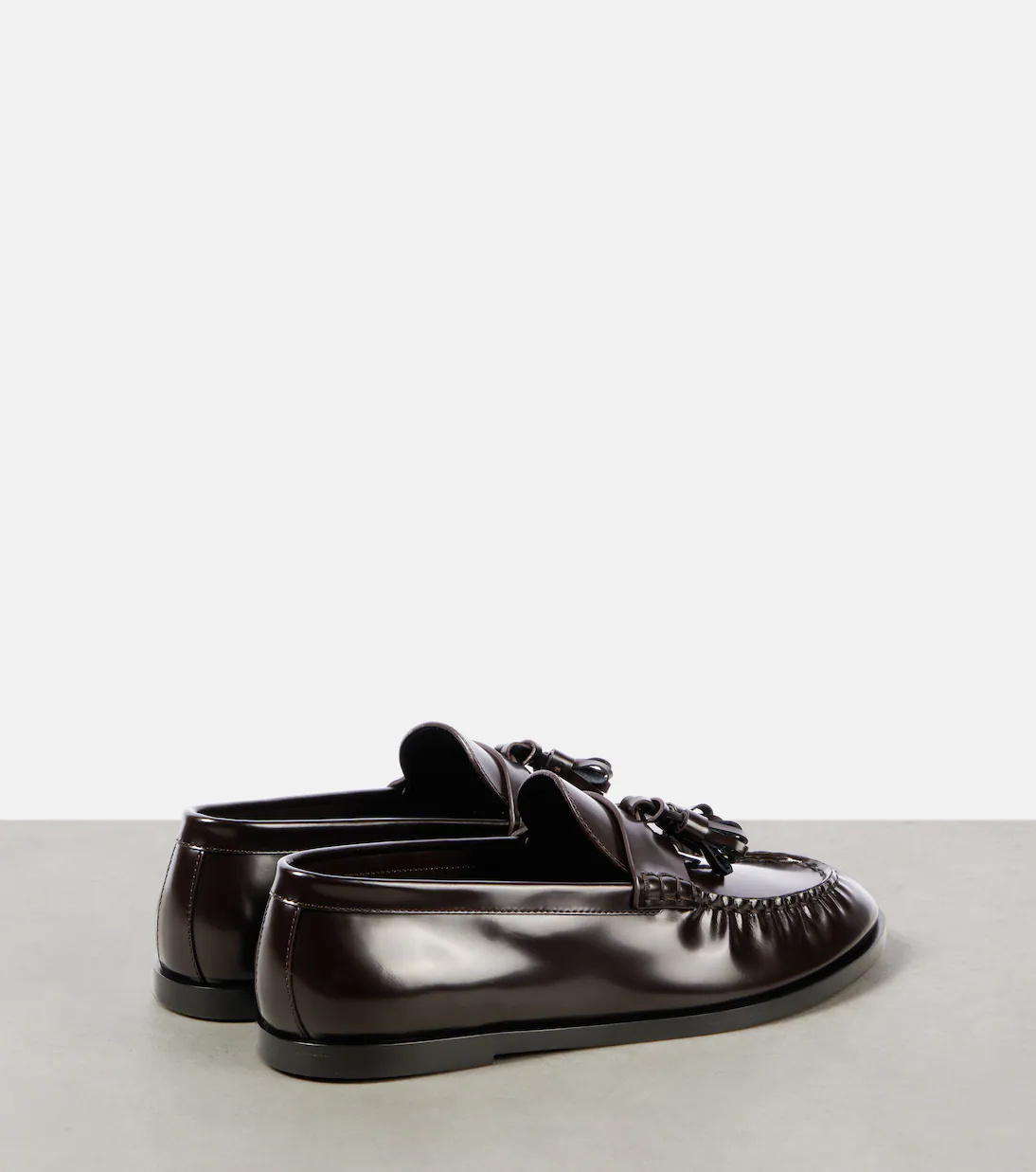 The Row Round-toe Loafers In Black