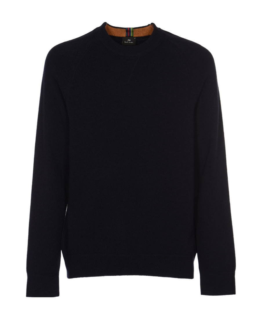 Paul Smith Long-sleeve Merino-wool Jumper In Black