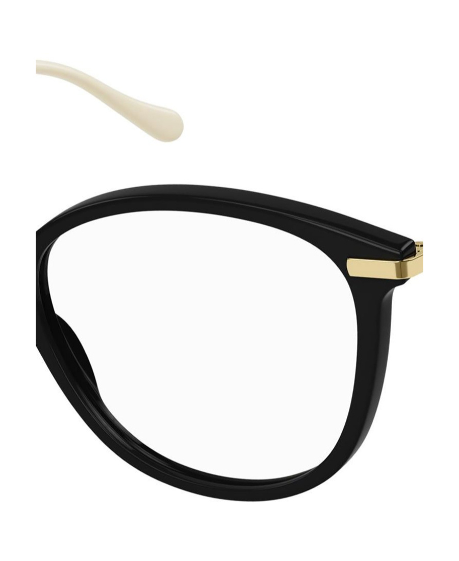 Gucci Round-frame Clear Glasses In Black